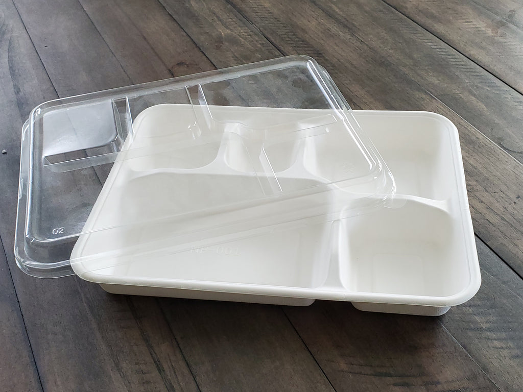 Lids for 5 Compartment Bento Box (400pcs) - Lids only – Greensleeves  Packaging