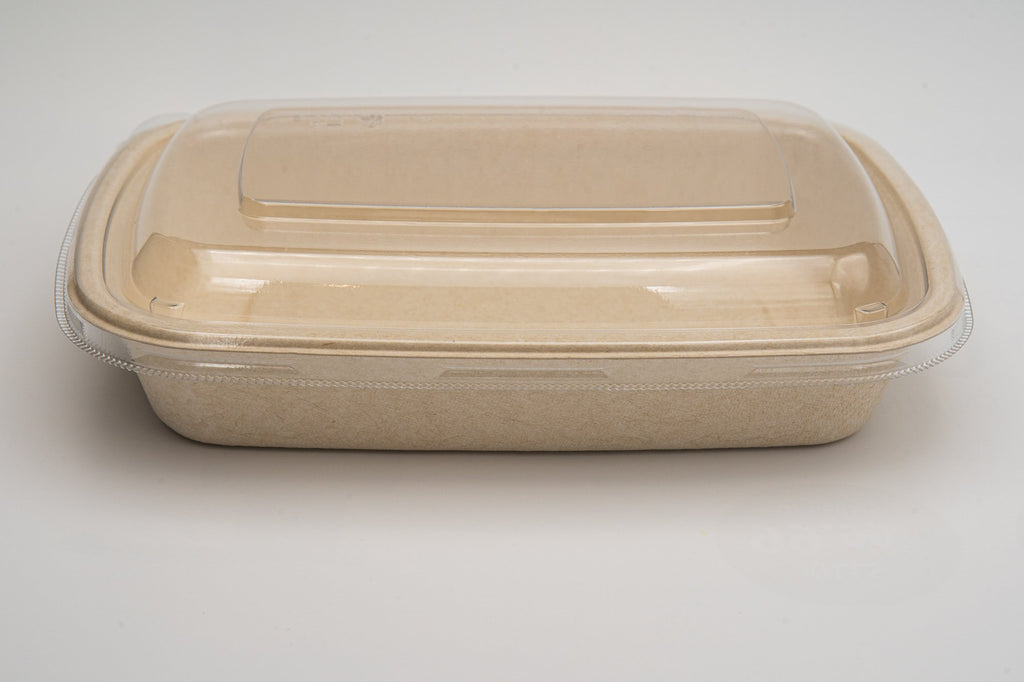 Lids for Rectangular Compostable Food Container (300pcs) (Lids Only)