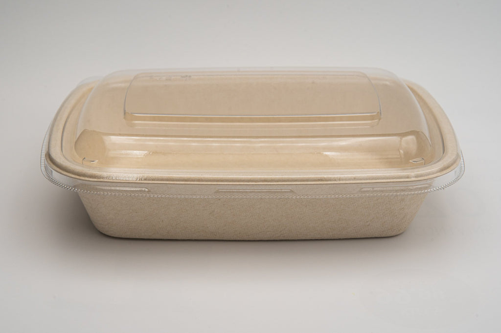 Lids for Rectangular Compostable Food Container (300pcs) (Lids Only)