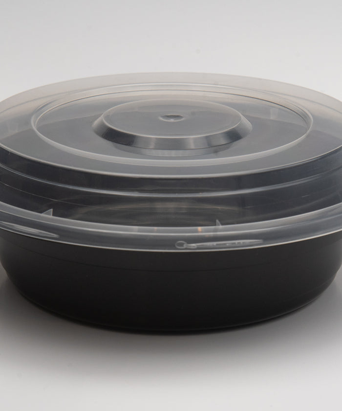 24 Oz Round Microwavable PP Food Container Set (150pcs)
