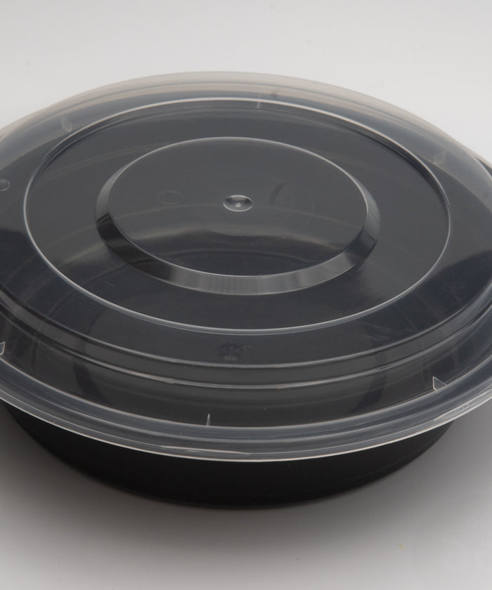 16 Oz Round Microwavable PP Food Container Set (150pcs)