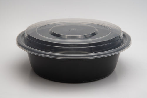 32 Oz Round Microwavable PP Food Container Set (150pcs)